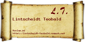Lintscheidt Teobald névjegykártya